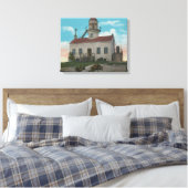 San Diego, CA - oude Spaanse vuurtoren op Canvas Afdruk (Insitu (Slaapkamer))