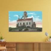 San Diego, CA - oude Spaanse vuurtoren op Canvas Afdruk (Insitu (Woonkamer))