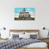 San Diego, CA - oude Spaanse vuurtoren op Canvas Afdruk (Insitu (Slaapkamer))