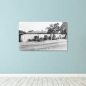 San Diego, CA Ramona's huwelijksfoto Canvas Afdruk (Insitu (Houten vloer))