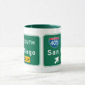 San Diego, CA Road Sign Mok (Midden)