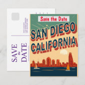 San Diego, CA, Save the Date,  Briefkaart (Voorkant / Achterkant)
