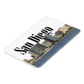 San Diego CA Skyline met San Diego in de lucht Magneet (Linkerzijde)