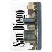 San Diego CA Skyline met San Diego in de lucht Magneet (Verticaal)