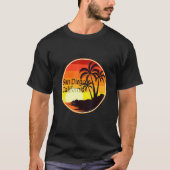 San Diego, CA Sunset, Palm Trees, Beach, Tourist, T-shirt (Voorkant)