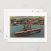 San Diego, CA - Uitzicht US Navy Vliegtuig Carrier Briefkaart (Voorkant / Achterkant)
