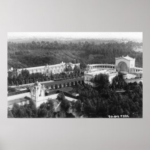 San Diego, CA Uitzicht van Balboa Park Foto Poster