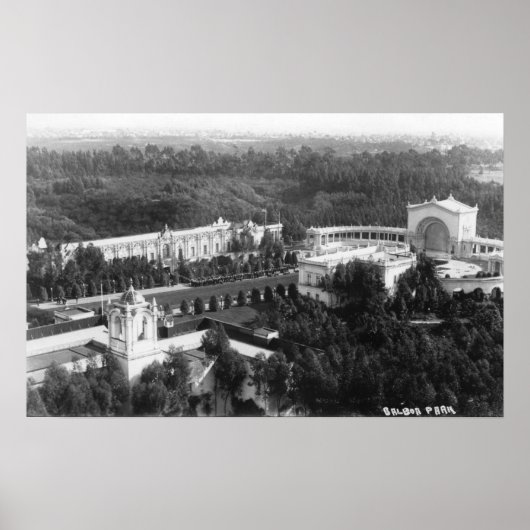 San Diego, CA Uitzicht van Balboa Park Foto Poster (Voorkant)