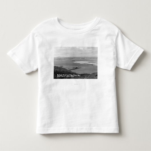 San Diego, CA-Uitzicht van Ballast Point en Bay Kinder Shirts (Voorkant)