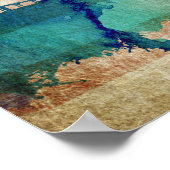 San Diego, CA | Waterverf City Skyline Poster (Hoek)