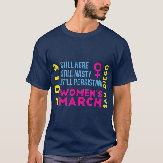 San Diego CA Womens March 2019 Nasty T-shirt (Voorkant)
