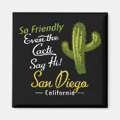 San Diego Cactus Funny Retro Magneet (Voorkant)