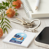 San Diego California  AcrylSleutelhanger Sleutelhanger (Voorkant Rechts)