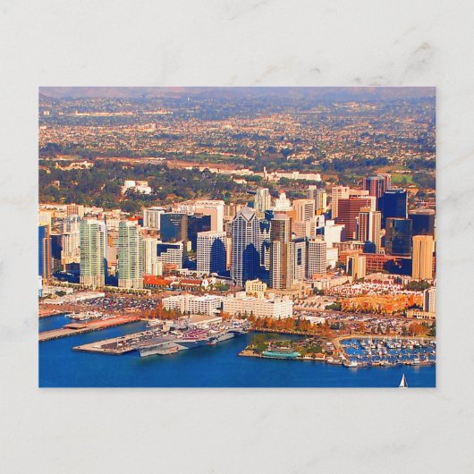 san diego california aerial uitzicht briefkaart (Voorkant)
