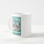 San Diego California Art Deco Koffiemok (Voorkant links)