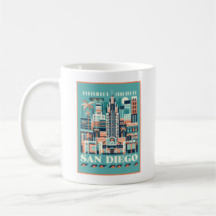 San Diego California Art Deco Koffiemok