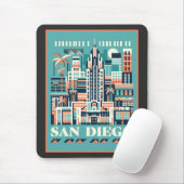 San Diego California Art Deco Muismat (Met muis)