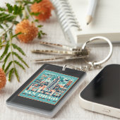 San Diego California Art Deco Sleutelhanger (Voorkant Rechts)