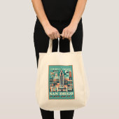 San Diego California Art Deco Tote Bag (Voorkant (product))