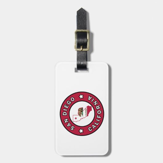 San Diego California Bagagelabel (Voorkant verticaal)