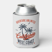 San Diego California Beach Adventure Unlimited Blikjeskoeler (Blikje Voorkant)