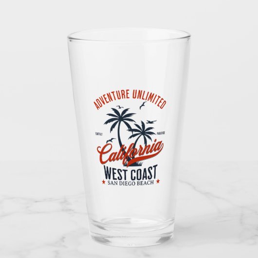 San Diego California Beach Funny San Diego  Glas (Voorkant)