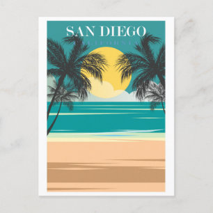 San Diego California Beach Ocean Travel Briefkaart