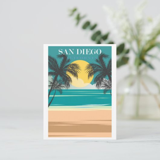  San Diego California Beach Ocean Travel Briefkaart (Staand voorkant)