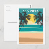  San Diego California Beach Ocean Travel Briefkaart (Voorkant / Achterkant)