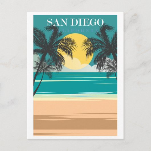  San Diego California Beach Ocean Travel Briefkaart (Voorkant)