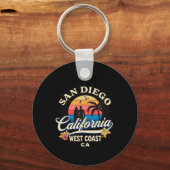 San Diego California Beach Surf Summer Vacation Vi Sleutelhanger (Voorkant)