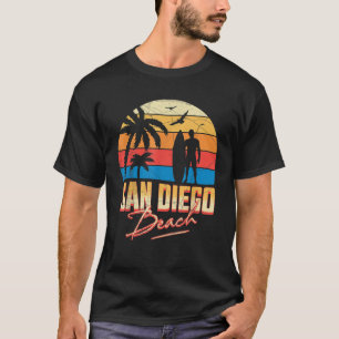 San Diego California Beach Surfing Surf Summer Vac T-shirt