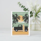  San Diego California Beach Travel Briefkaart (Staand voorkant)