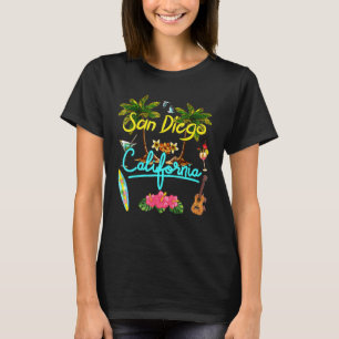 San Diego California Beach Zomer Palm Sun Set Pal T-shirt