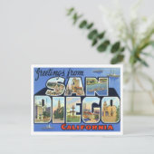 San Diego, California  Big Letters Briefkaart (Staand voorkant)