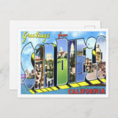 San Diego, California  Big Letters Briefkaart (Voorkant / Achterkant)