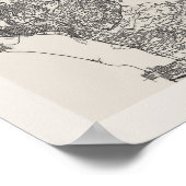 San Diego California Boho Arch Street Map Poster (Hoek)