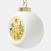 San Diego California Cartoon Keramische Bal Ornament (Rechts)