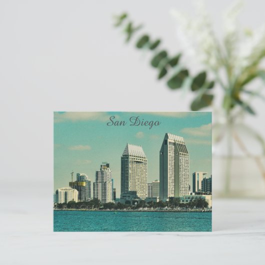 San Diego California City Skyline reisfoto Briefkaart (Staand voorkant)