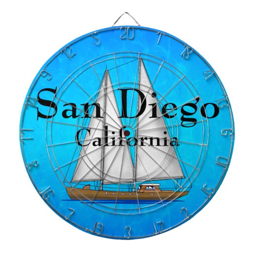 San Diego California Dartbord (Voorkant)