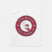 San Diego California Fleece Deken (Voorkant)