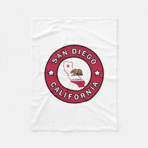 San Diego California Fleece Deken