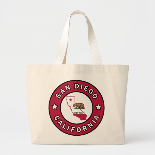 San Diego California Grote Tote Bag (Voorkant)