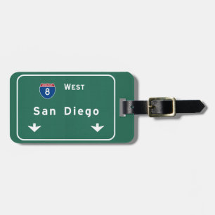 San Diego California Interstate Highway Freeway: Bagagelabel