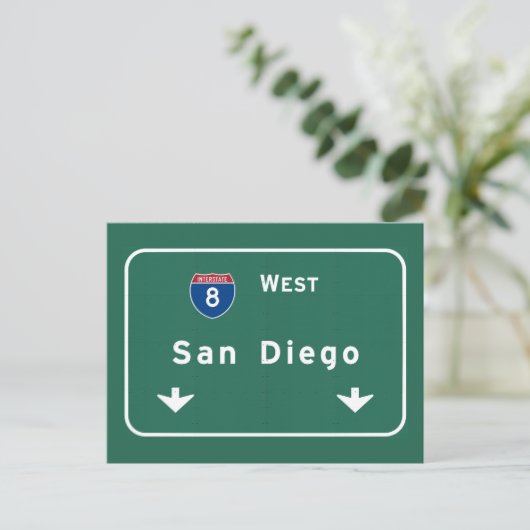 San Diego California Interstate Highway Freeway: Briefkaart (Staand voorkant)