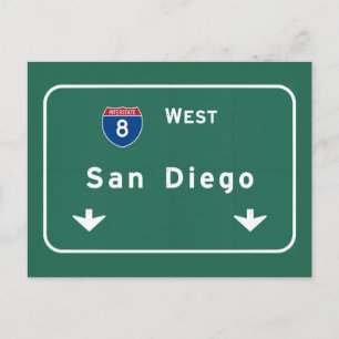 San Diego California Interstate Highway Freeway: Briefkaart