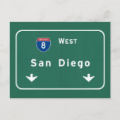 San Diego California Interstate Highway Freeway: Briefkaart (Voorkant)
