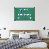 San Diego California Interstate Highway Freeway: Canvas Afdruk (Insitu (Slaapkamer))