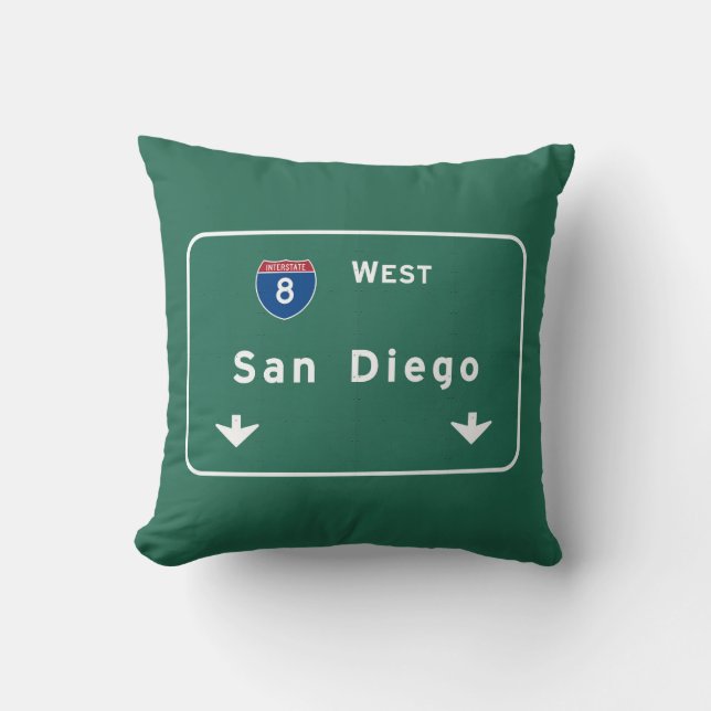 San Diego California Interstate Highway Freeway: Kussen (Voorkant)