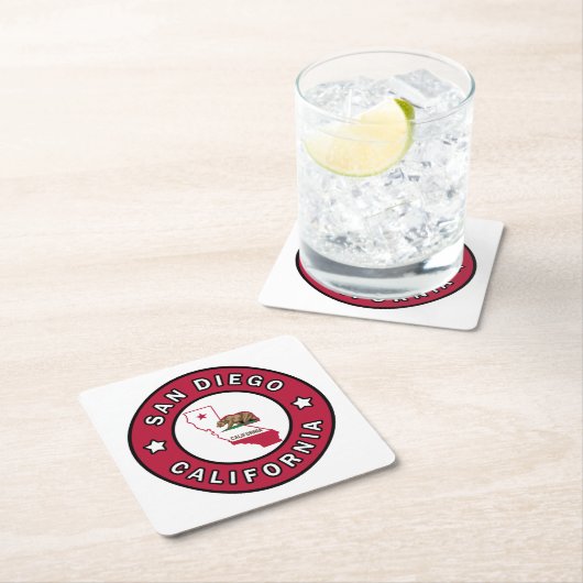 San Diego California Kartonnen Onderzetters (Insitu)